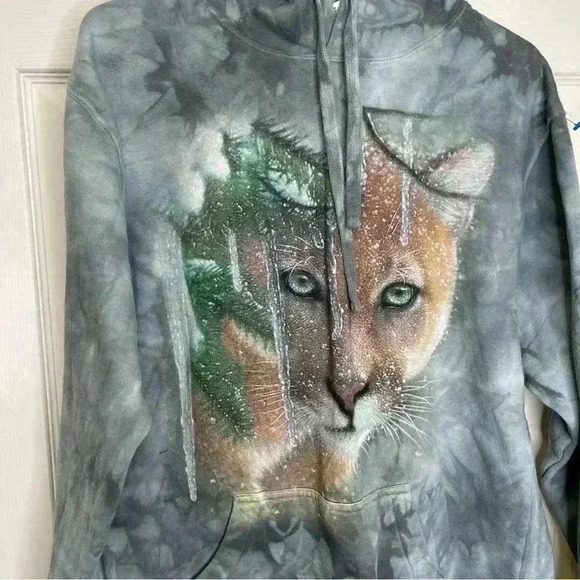 The Mountain Cougar Unisex Hooded Long Sleeve Winter Sweater Sz M - Picture 4 of 8